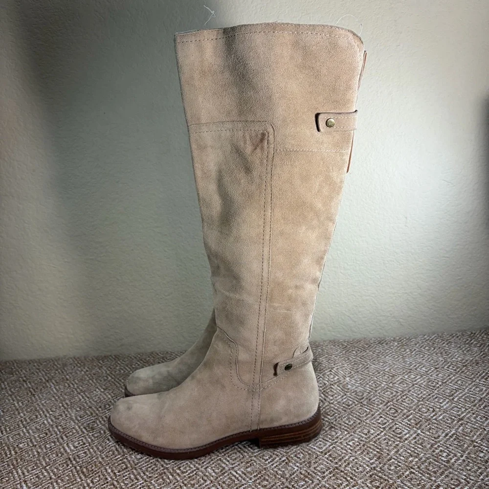 Sarto by Franco Sarto Coley Knee High Riding Boot Sz 7M Suede Leather Boho Party - Picture 4 of 11